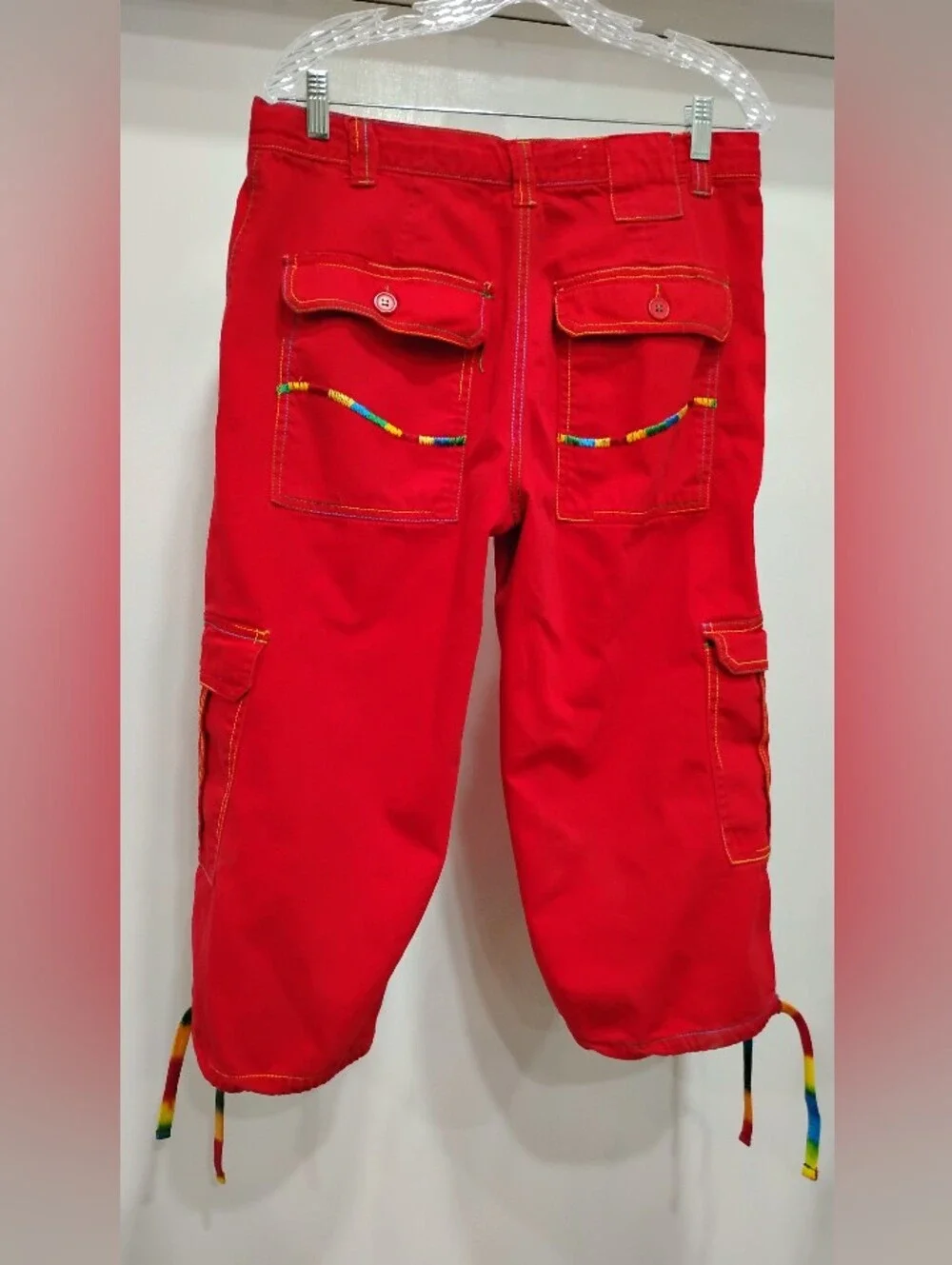 FESTIVAL EMBROIDERED CARGO PANTS